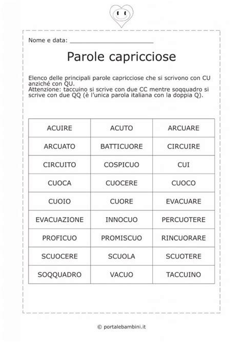 frasi con le parole capricciose